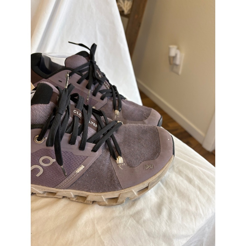 On Cloudflyer Womens Running Shoes Purple Black Size 9.5 - Picture 4 of 5